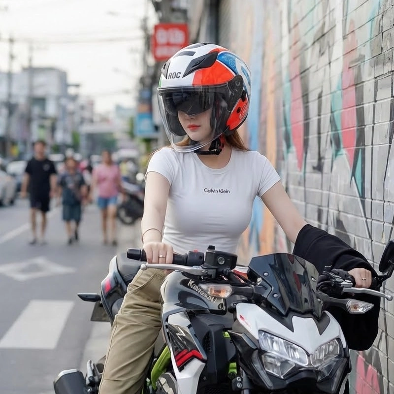 ROC R68 là một trong những mẫu nón bảo hiểm 3/4 cho nữ được yêu thích nhất với thương hiệu ROC Helmet