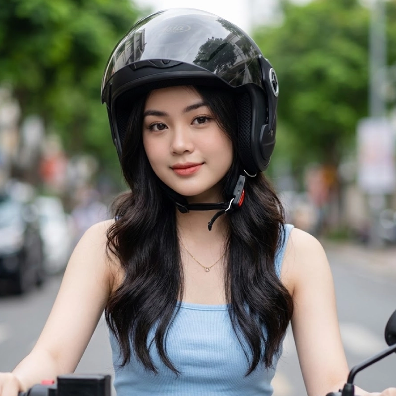 Mũ bảo hiểm ASIA MT-168 – 3/4 cho nữ gọn nhẹ, dễ thương