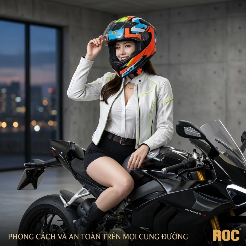 Mũ bảo hiểm fullface nữ ROC R01