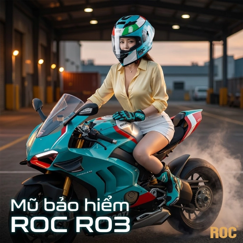 Mũ fullface nữ ROC R03