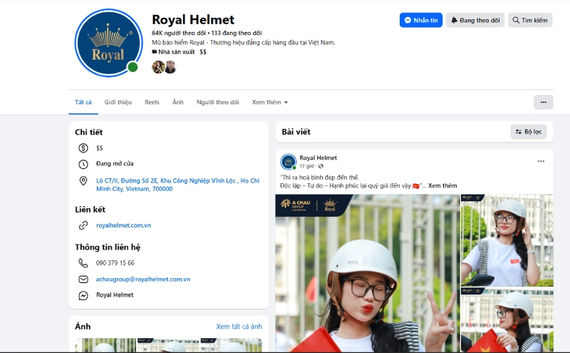 Mua từ Facebook và TikTok chính thức của hãng