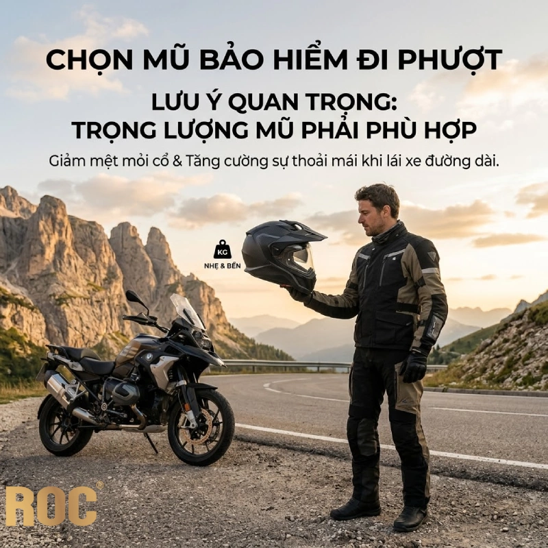 Trọng lượng mũ vừa đủ