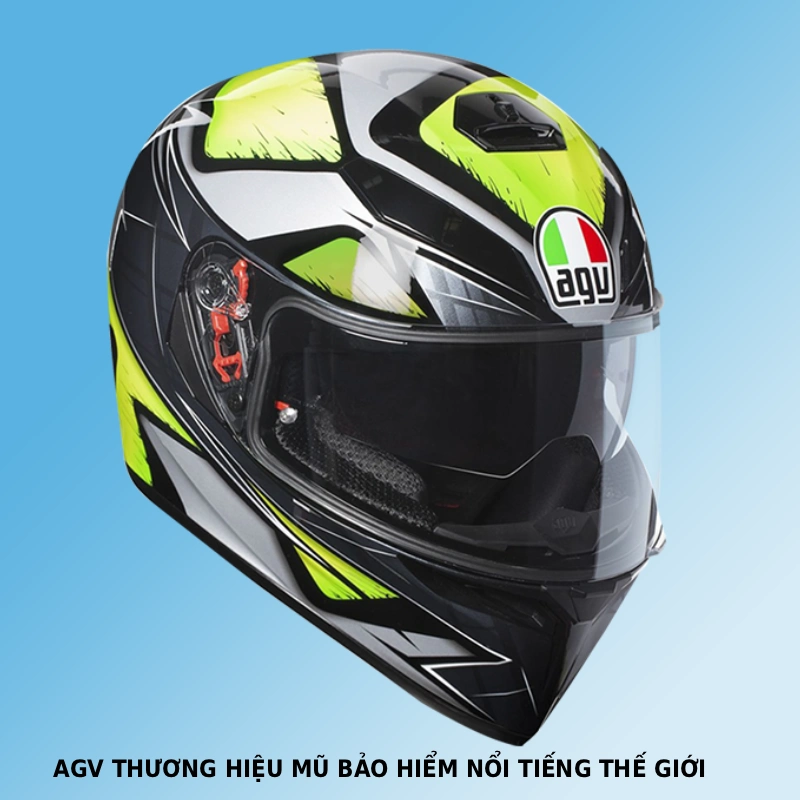 AGV nằm trong top các thương hiệu mũ bảo hiểm nổi tiếng thế giới 