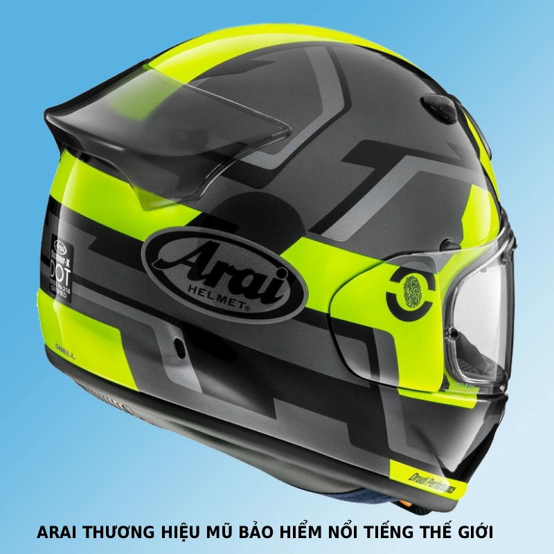 ARAI nằm trong top các thương hiệu mũ bảo hiểm nổi tiếng thế giới