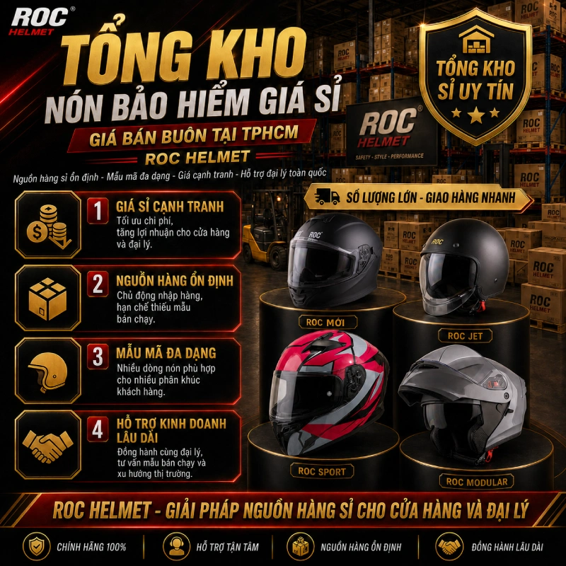 Tổng kho nón bảo hiểm giá sỉ, giá bán buôn