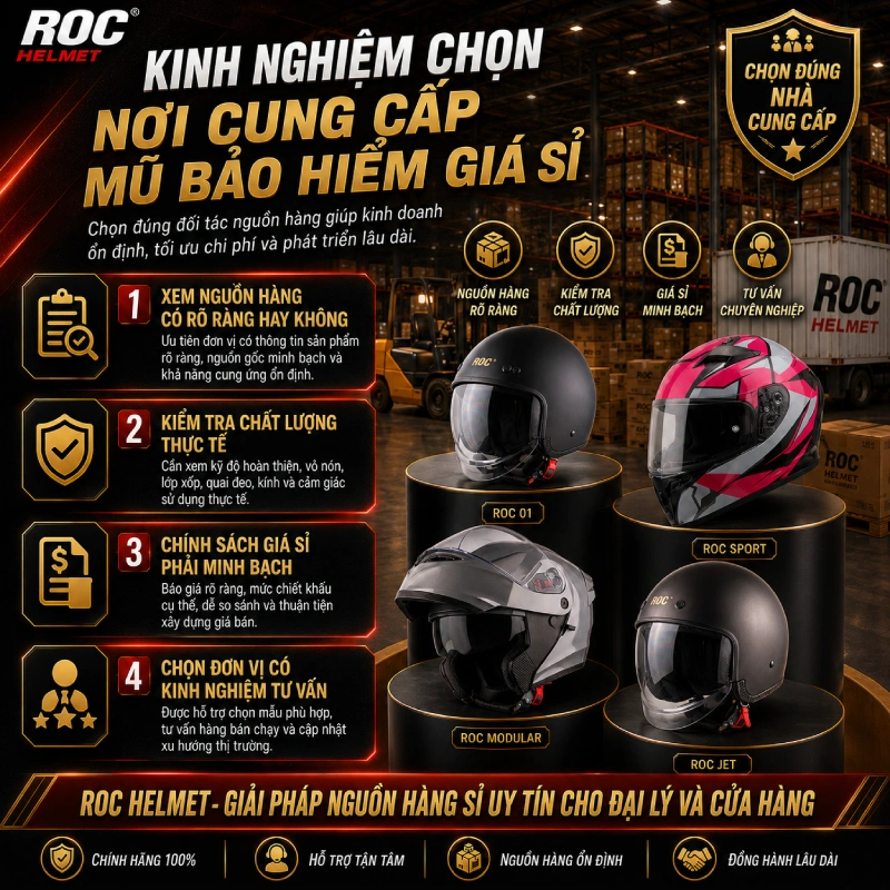 Kinh nghiệm chọn nơi cung cấp mũ bảo hiểm giá sỉ tại TPHCM