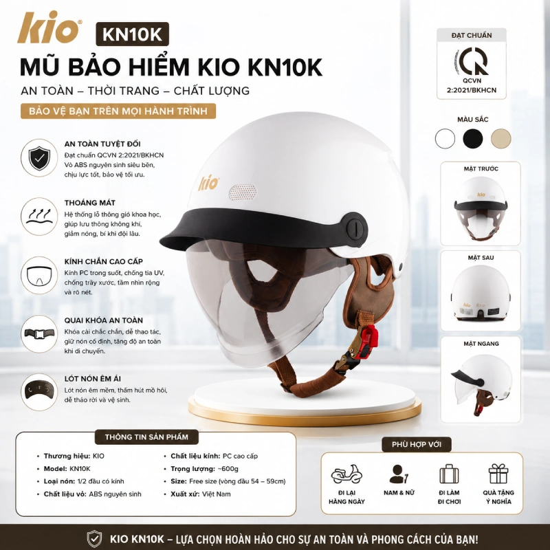 KiO nằm trong các hãng mũ bảo hiểm tốt