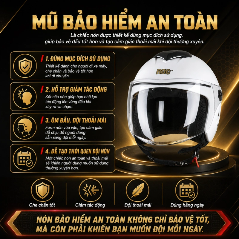 Nón bảo hiểm an toàn là gì?