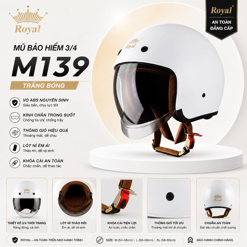 Các hãng mũ bảo hiểm nổi tiếng ở Việt Nam có Royal Helmet