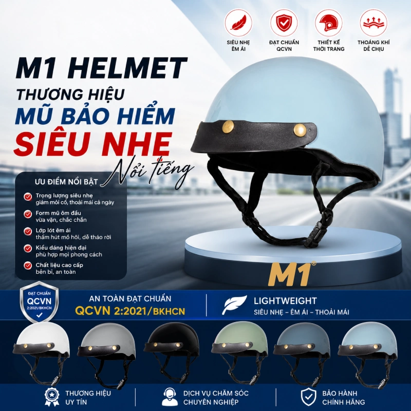 Hãng mũ bảo hiểm tốt M1 HELMET