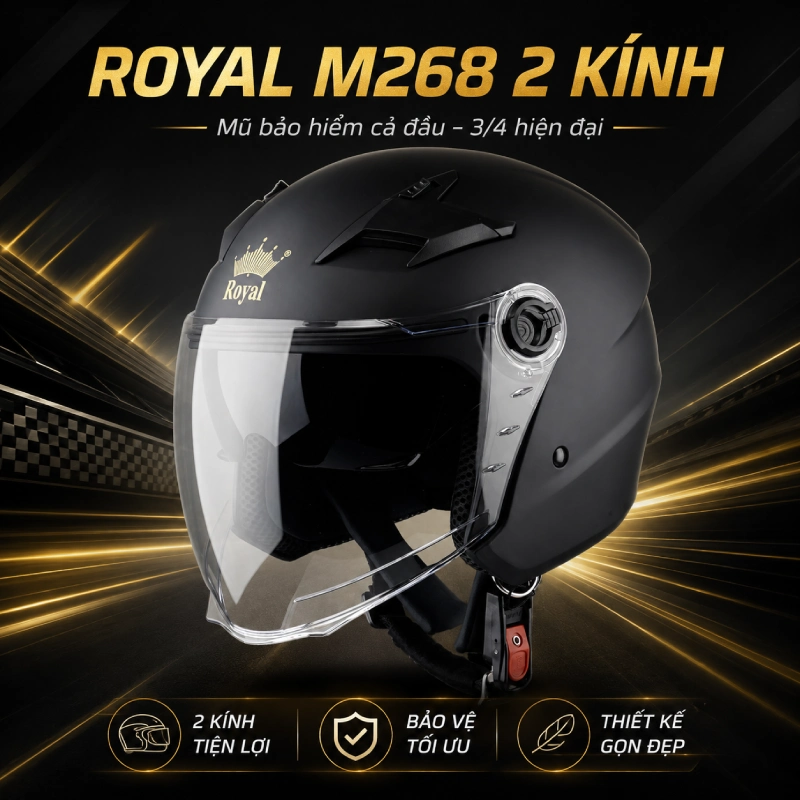 Mũ bảo hiểm chụp cả đầu M268