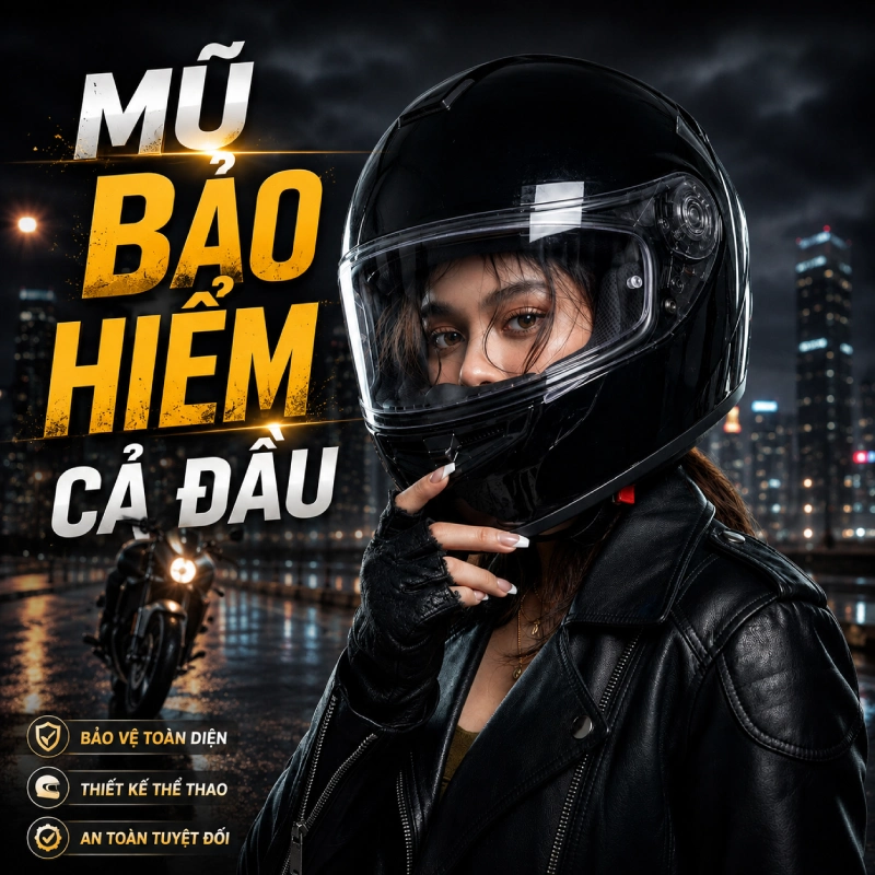 Mũ bảo hiểm cả đầu