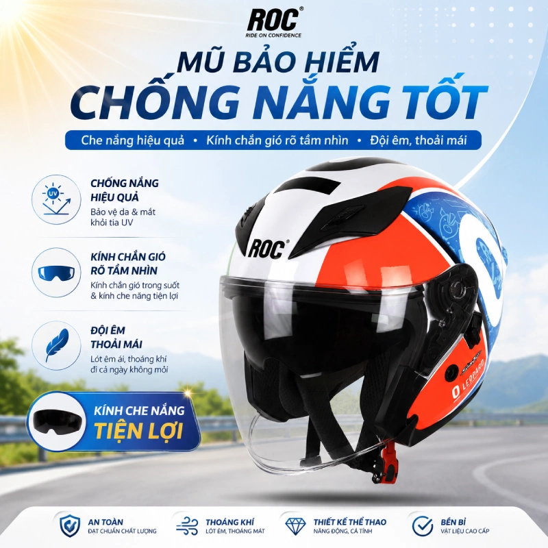Mũ bảo hiểm chống nắng tốt