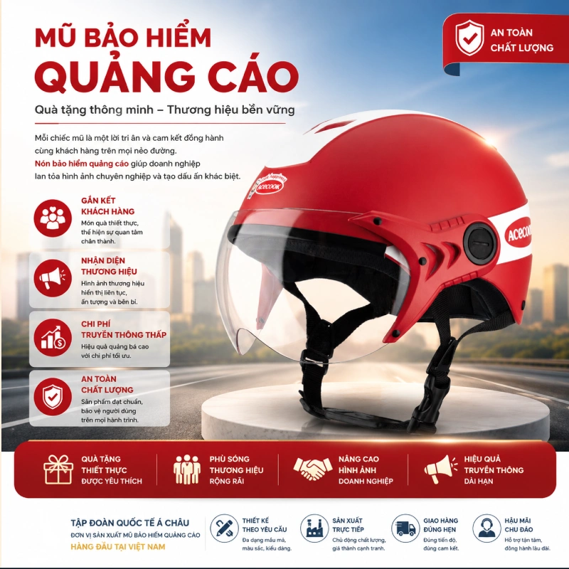 Mũ bảo hiểm quảng cáo
