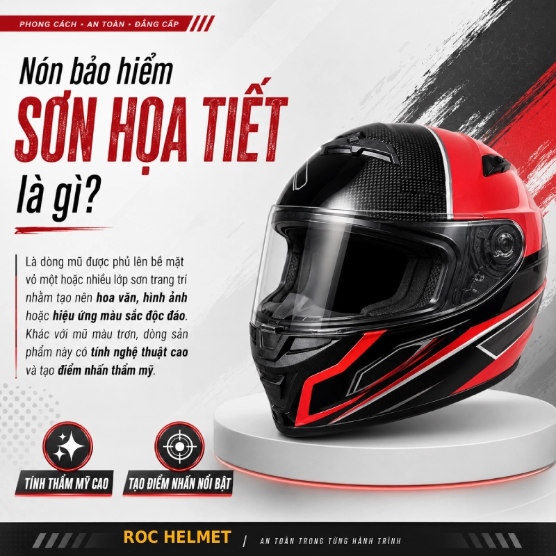 Nón bảo hiểm sơn họa tiết là gì?