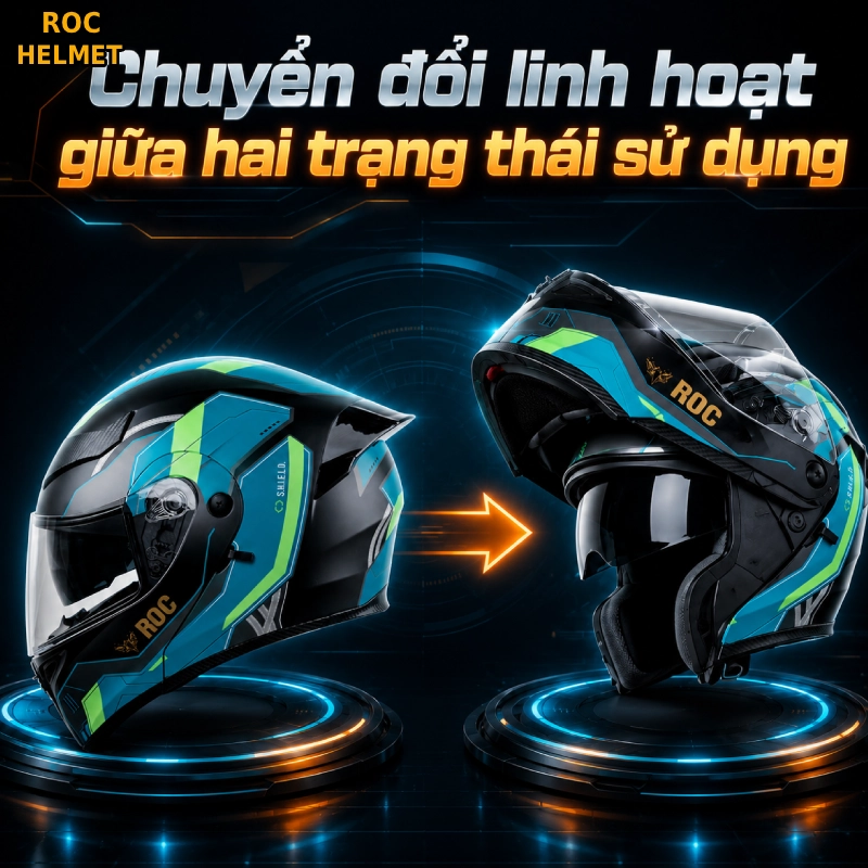 Nón bảo hiểm lật hàm 180 độ: Khám phá những điểm đặc biệt 5 Ưu điểm dễ nhận thấy nhất của nón bảo hiểm lật hàm 180 độ là khả năng thay đổi cấu hình nhanh chóng