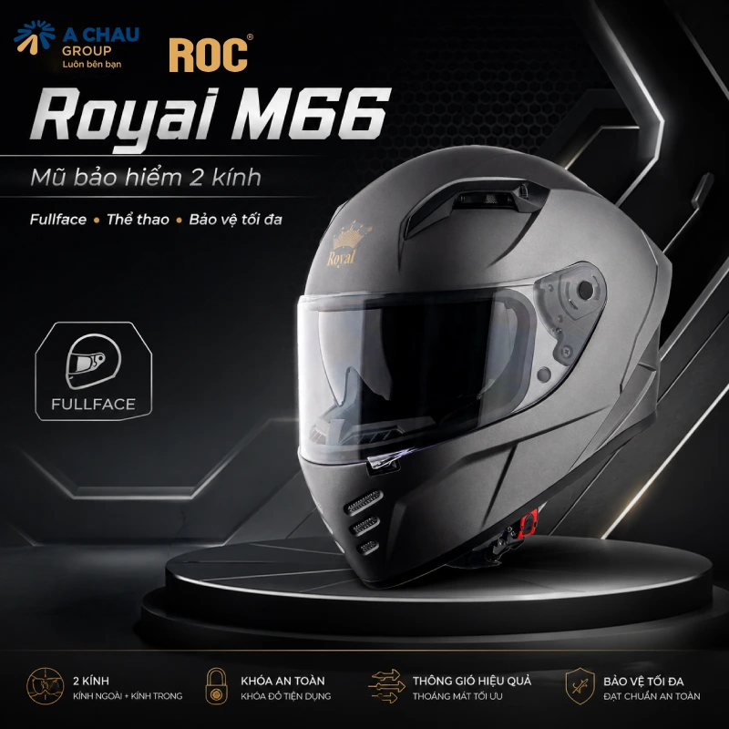 Top 10 mũ bảo hiểm Royal kính âm tốt nhất hiện nay 10 Mũ bảo hiểm Royal kính âm M66