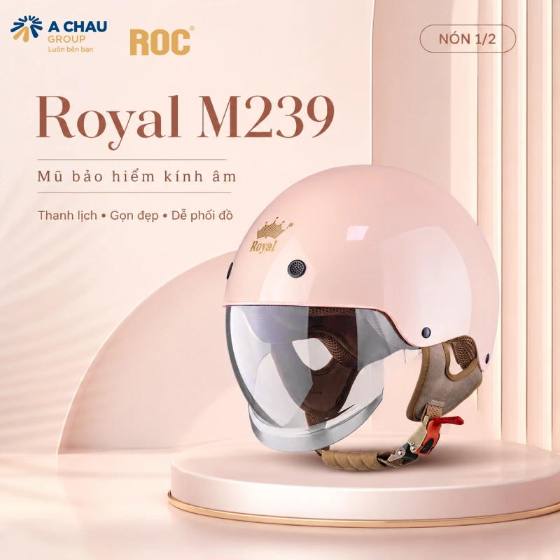 Top 10 mũ bảo hiểm Royal kính âm tốt nhất hiện nay 3 Mũ bảo hiểm Royal kính âm M239