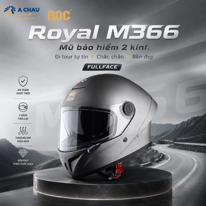 Top 10 mũ bảo hiểm Royal kính âm tốt nhất hiện nay 11 Mũ bảo hiểm Royal kính âm M366
