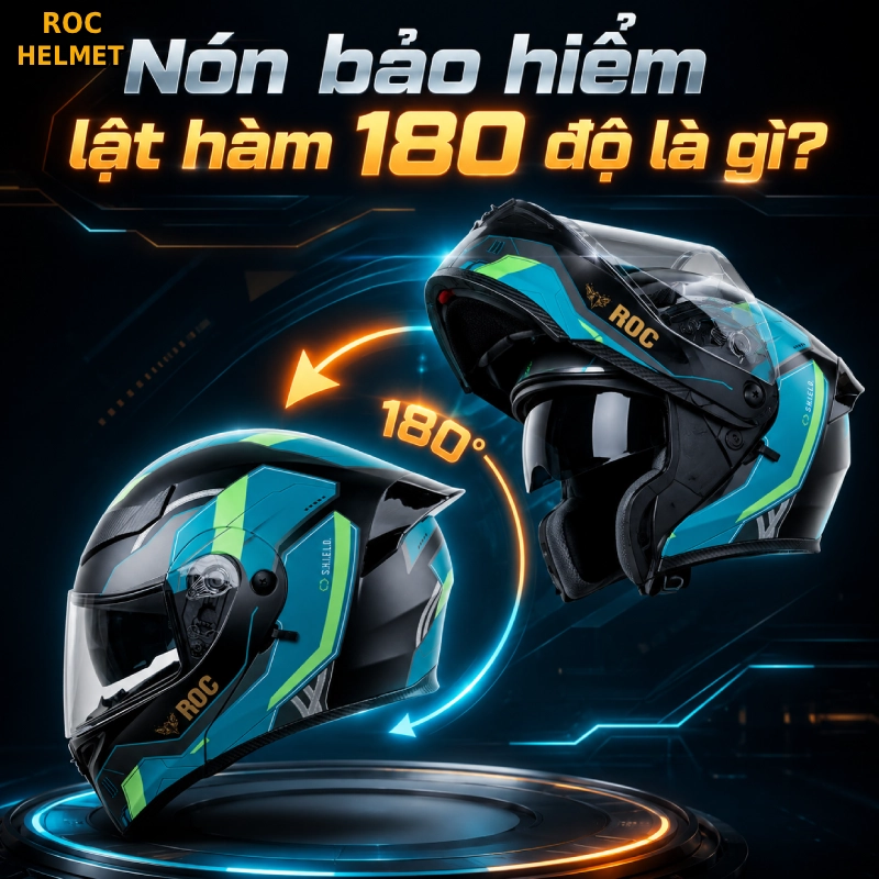 Nón bảo hiểm lật hàm 180 độ: Khám phá những điểm đặc biệt 2 Nón bảo hiểm lật hàm 180 độ là gì?