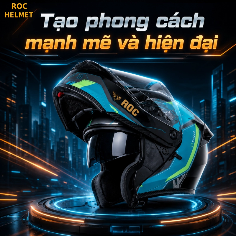 Nón bảo hiểm lật hàm 180 độ: Khám phá những điểm đặc biệt 9 Tạo phong cách mạnh mẽ và hiện đại