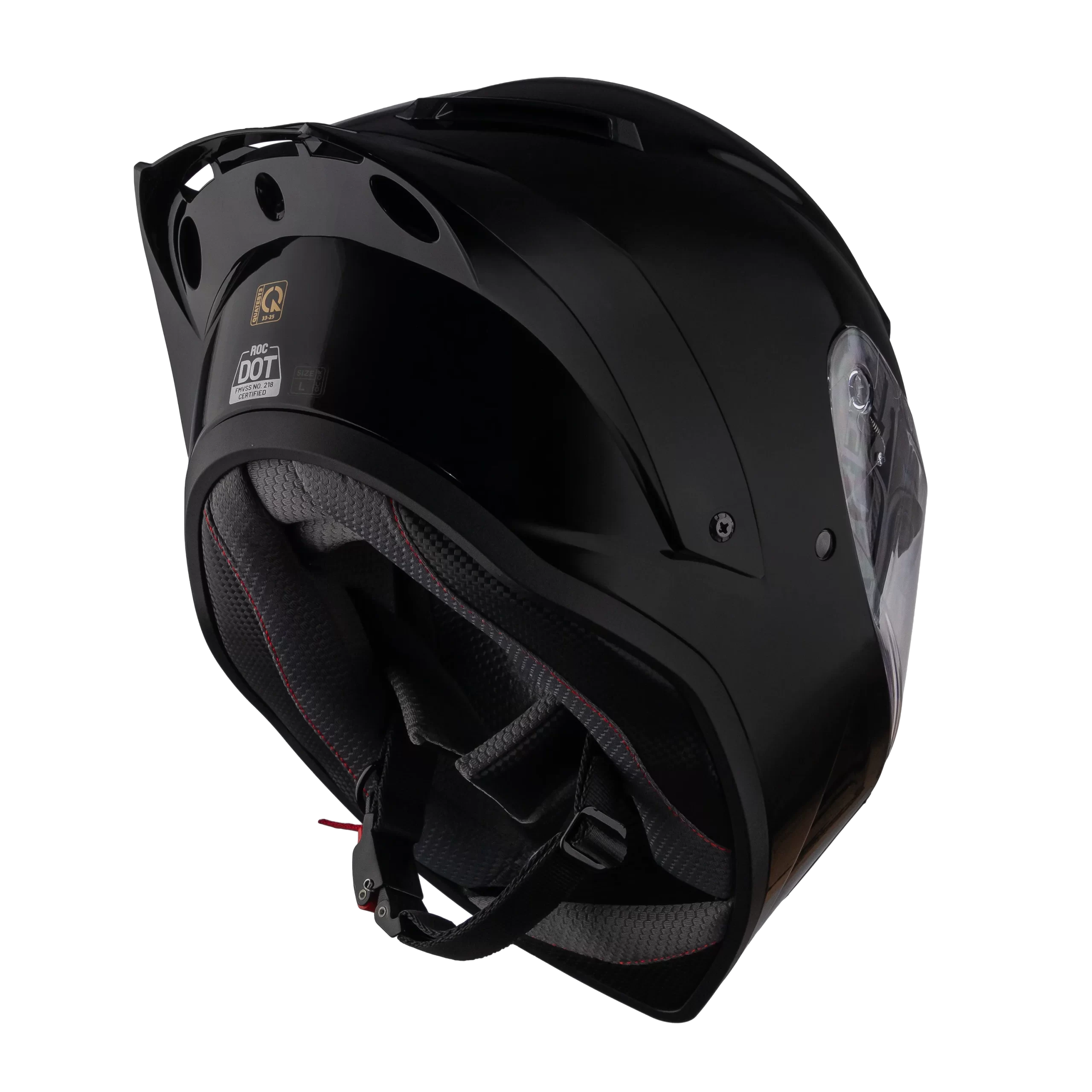 ROC R03 Fullface Helmet 5 r03 đen bóng