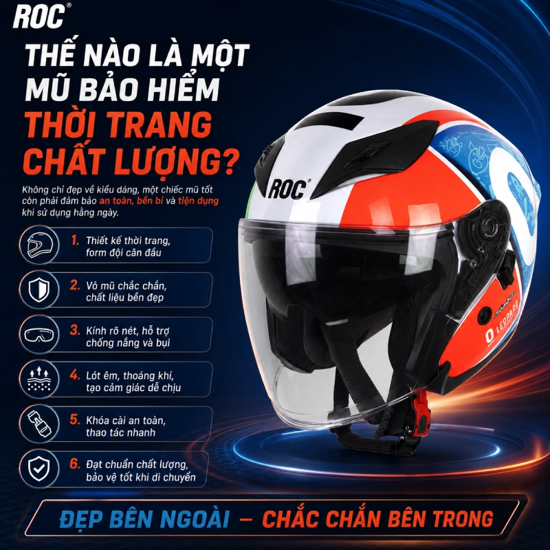 Top 5 mũ bảo hiểm thời trang 1/2, 3/4 và fullface nổi bật 2 Thế nào là một mũ bảo hiểm thời trang chất lượng?