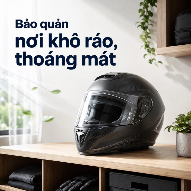 13 cách bảo quản mũ fullface bền hơn, luôn mới