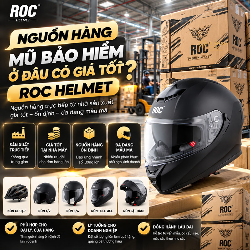 Nguồn hàng mũ bảo hiểm ở đâu có giá tốt?