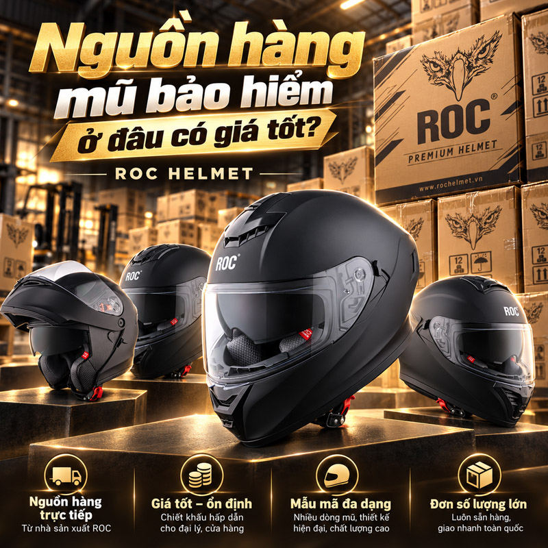 Nguồn hàng mũ bảo hiểm ở đâu có giá tốt?