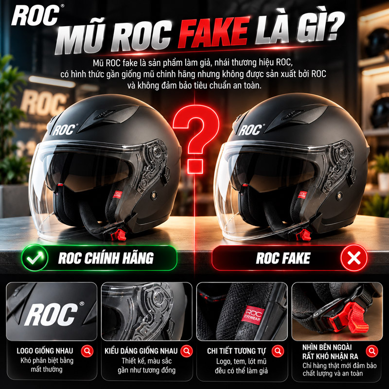 Mũ ROC fake là gì? Cách nhận biết 2 Mũ ROC fake là gì?